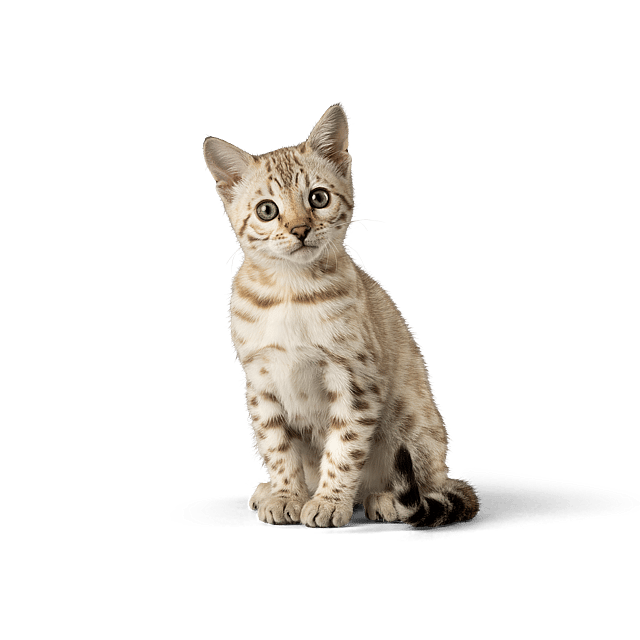 En kat, der sidder på en sort baggrund.