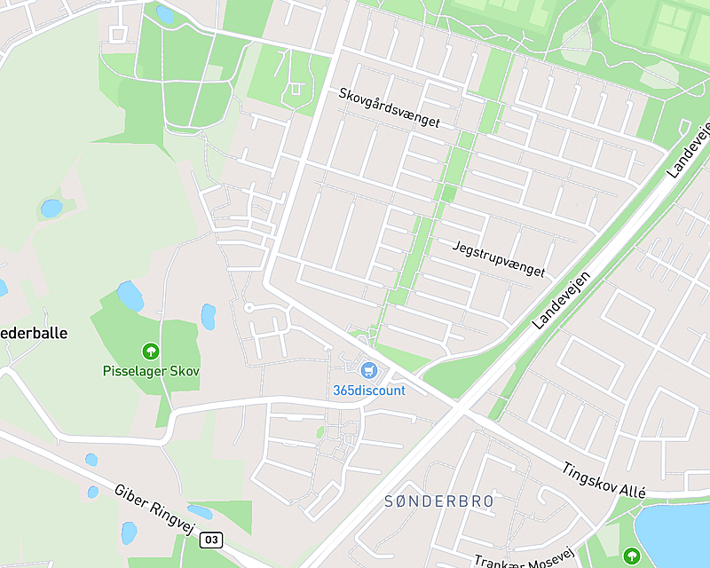 Et kort der viser beliggenheden af AniCura Tranbjerg Dyrehospital