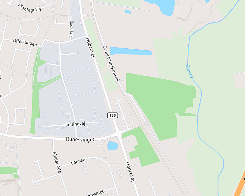 Et kort der viser beliggenheden af AniCura Familiedyrlægerne Aalborg